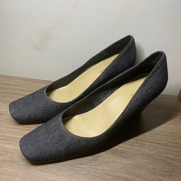 NINE WEST Denim Wedge Shoes - Picture 12 of 13